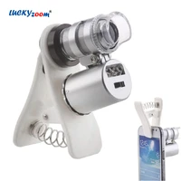 60x magnifier for phone clip magnifying glass for cell phone portable smartphone jewelry loupe mobile lupa mini microscope lupe