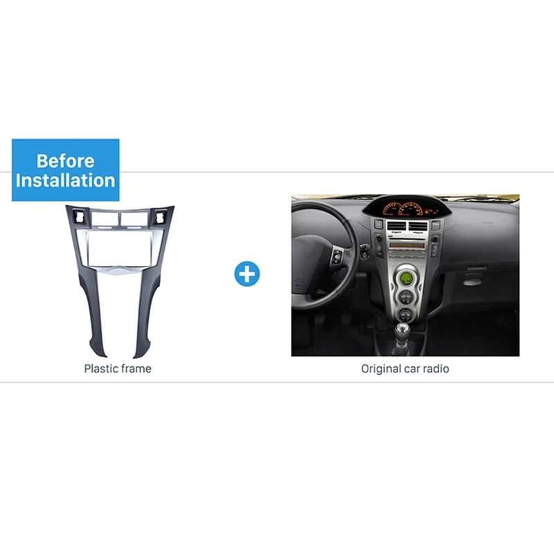Новый набор обрамления для автомагнитолы 2 Din на панели приборов для Toyota Yaris Vitz Platz 2005-2011 установочная маска для DVD-плеера.