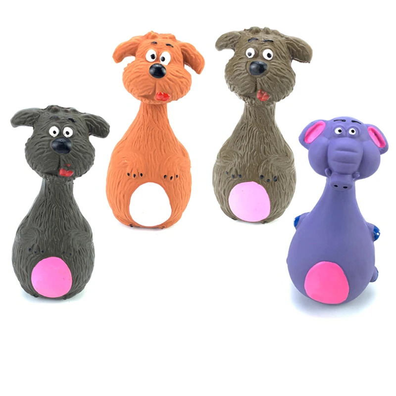 Симпатичная мультяшная игрушка для домашних животных собака вокал латексная