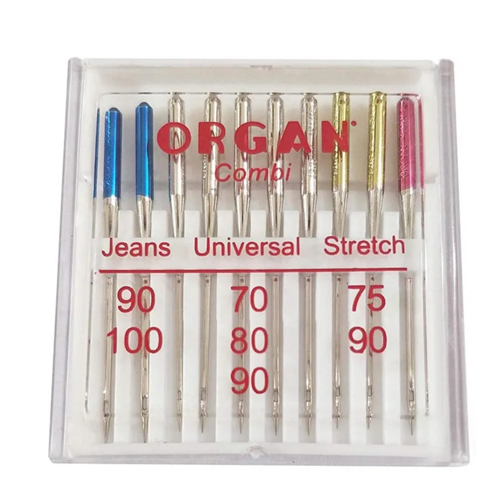 10 шт. иглы для швейной машины Organ универсальные и эластичные комбинированные