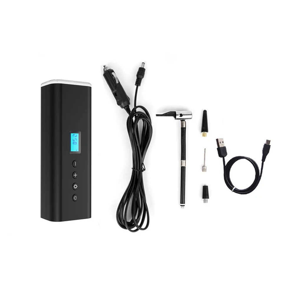 

150PSI Rechargeable Balls LCD Digital Motorcycle Cordless Tire Inflator With LED Light Car Bike Swim Rings Air Pump Universal