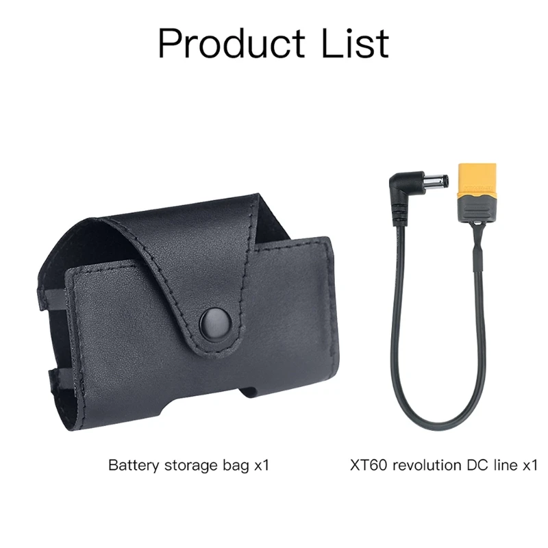 

Headband Battery Storage Case Holder Contaienr + XT60/T Male to DC Connector/Cable Fits for FPV V2 Flight Glasses