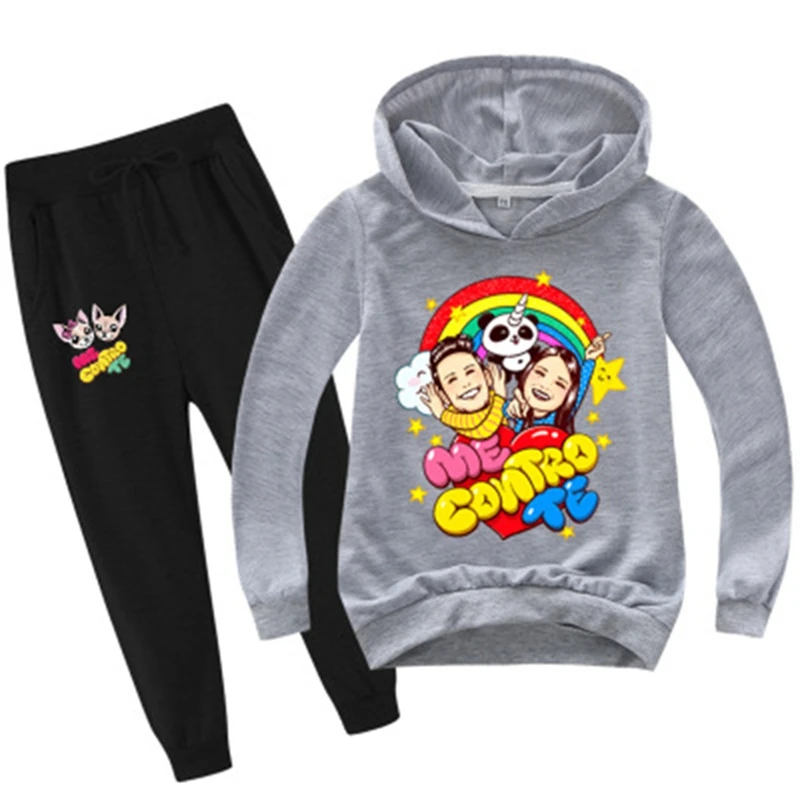New Spring Children Clothing Set me contro te Boy Girl Hoodies Sweatshirt+Pants 2pcs Sport Suits Toddler Tracksuit Kid Coat