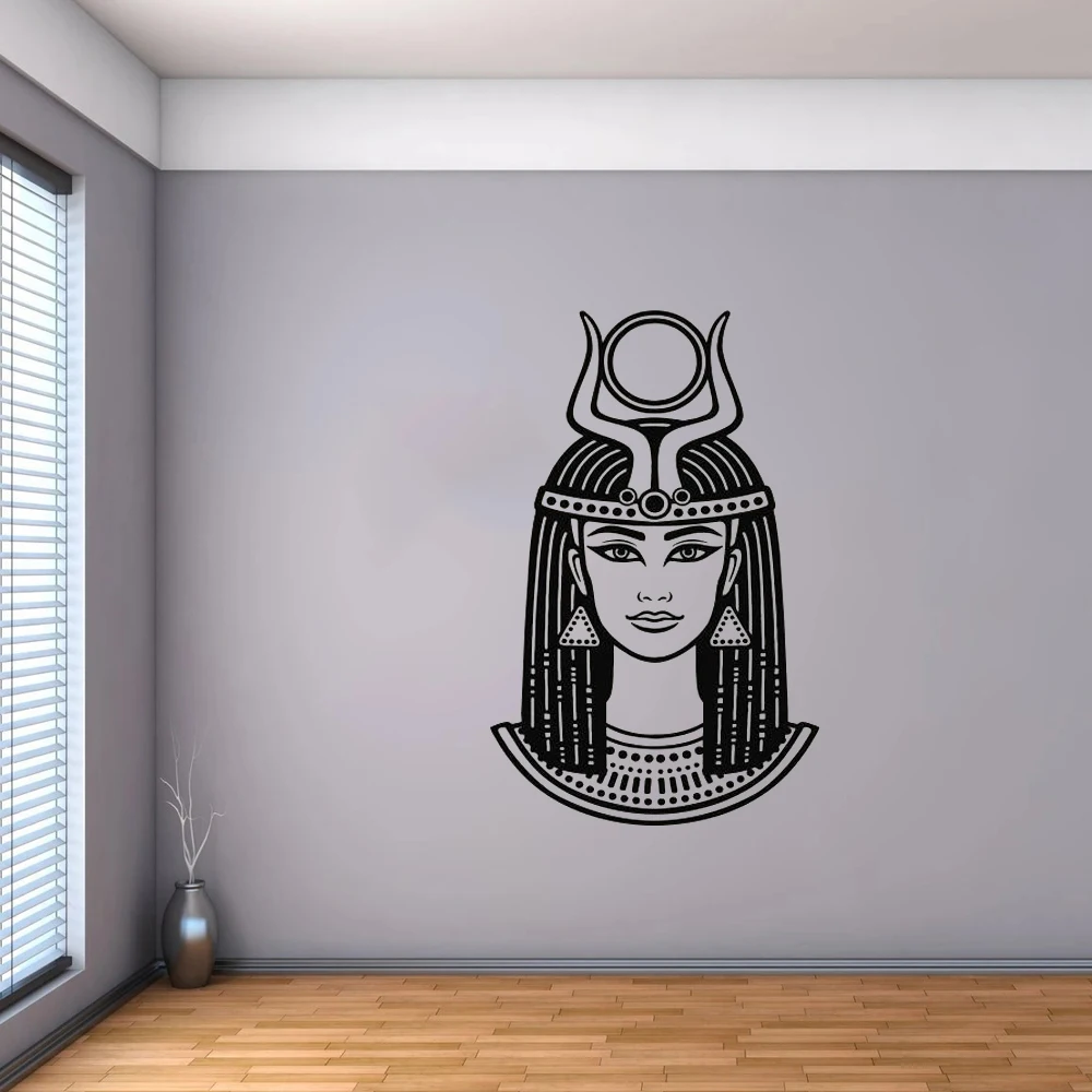 

Egypt Beautiful Woman Egyptian Queen Empress Nefertiti Cleopatra Wall DecalAncient World Stickers Mural Vinyl Wall Sticker ov614