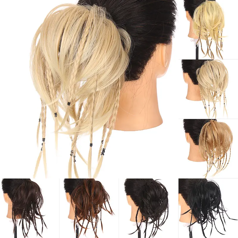Модные женские синтетические волосы шиньоны зажим для волос в виде хвоста пучки