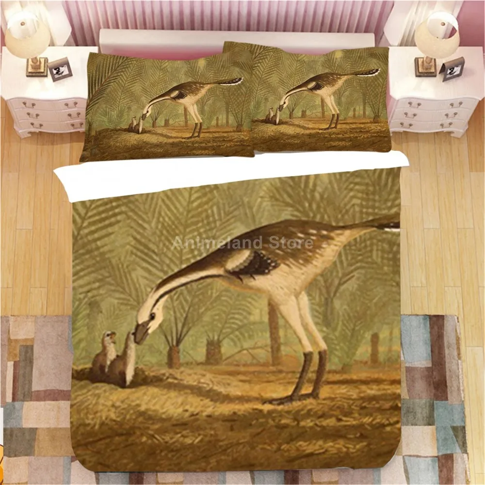 Детский комплект постельного белья с изображением динозавра | Дом и сад