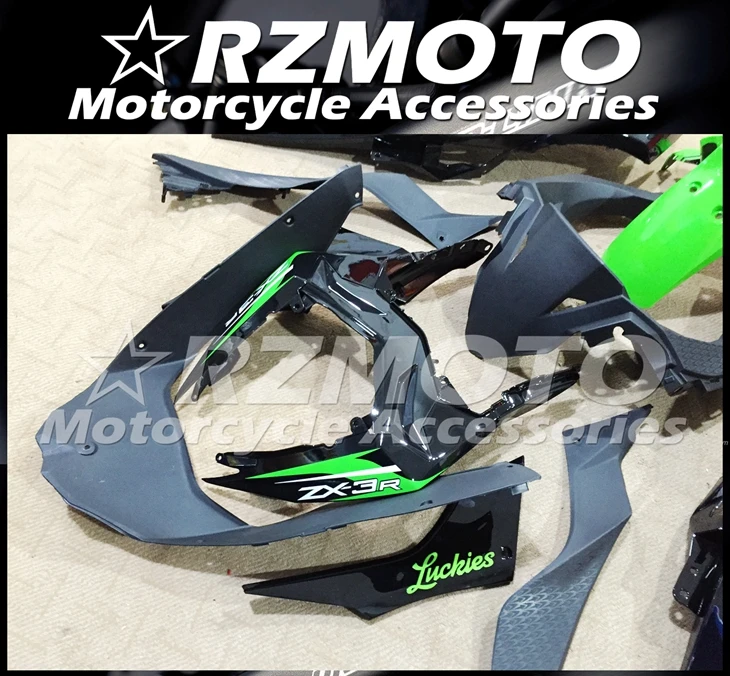 

Injection Mold New ABS Motorcycle Fairings Kit Fit for Kawasaki Ninja300 EX300 2013-2017 EX300R 13 14 15 16 17 Cool Green Black