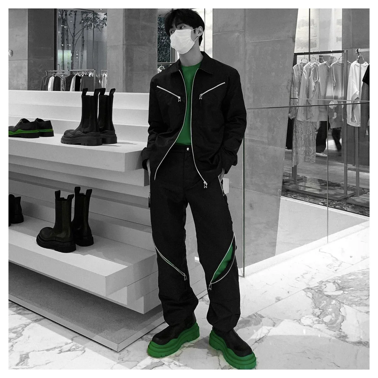 Мужская и женская модная деконструированная куртка на молнии для подиума