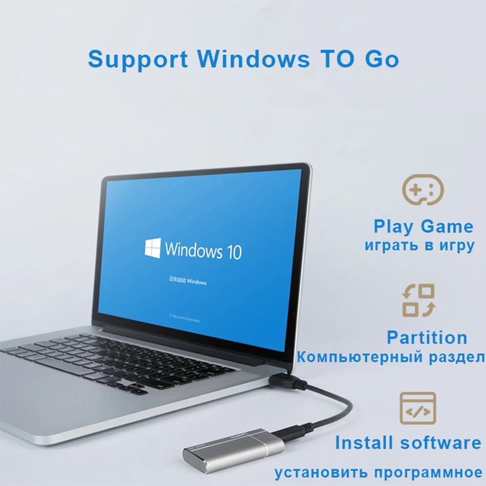 Портативный SSD накопитель Stmagic Mini USB3.1 1 ТБ металлический внешний твердотельный 128