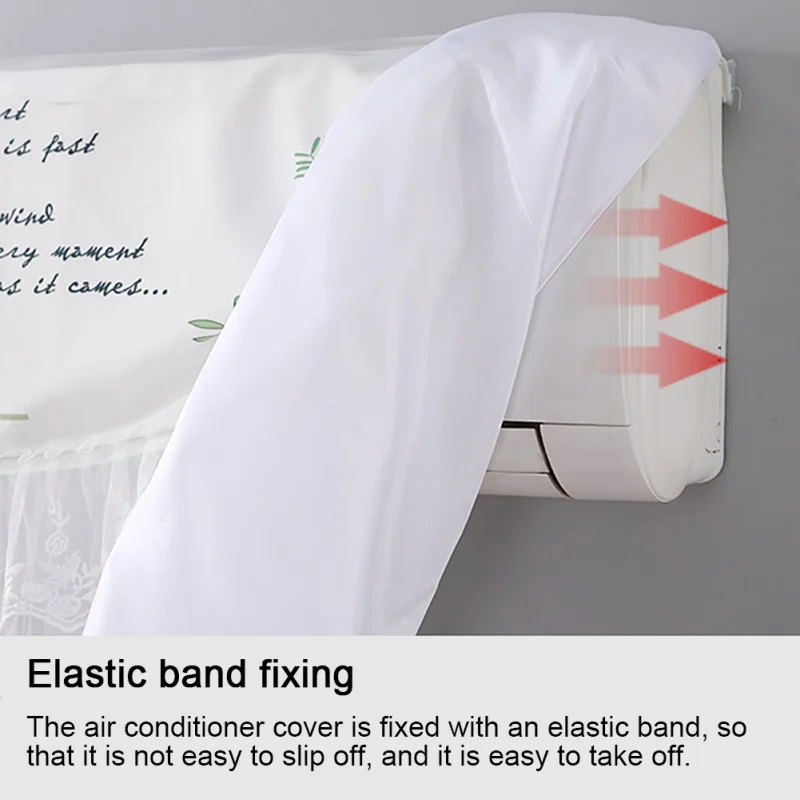 

Lace Anti-direct Blowing Air Conditioner Cover Wall Mounted Air Conditioning Floral Home Dust Covers Indoor Supplies