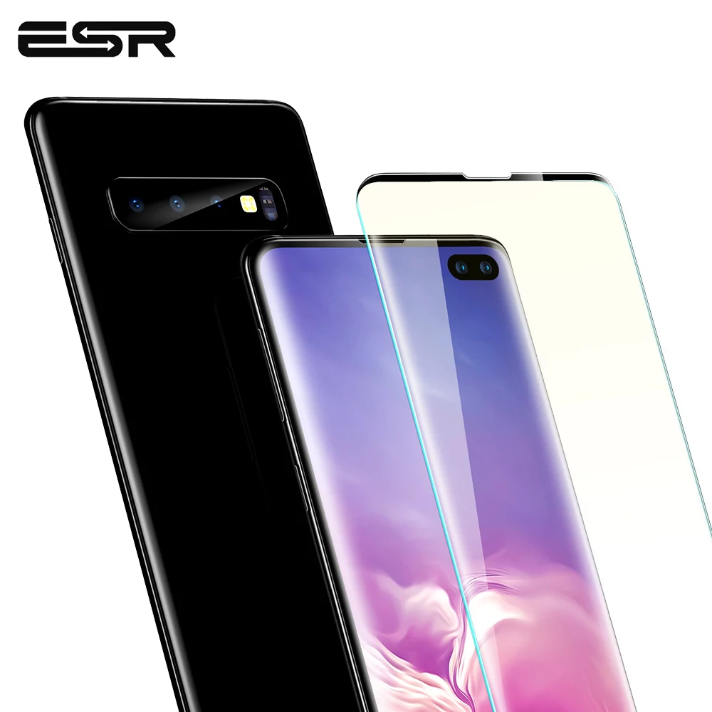 Защитное стекло ESR для Samsung S10 Plus закаленное 3D 9H с полным покрытием Защита экрана