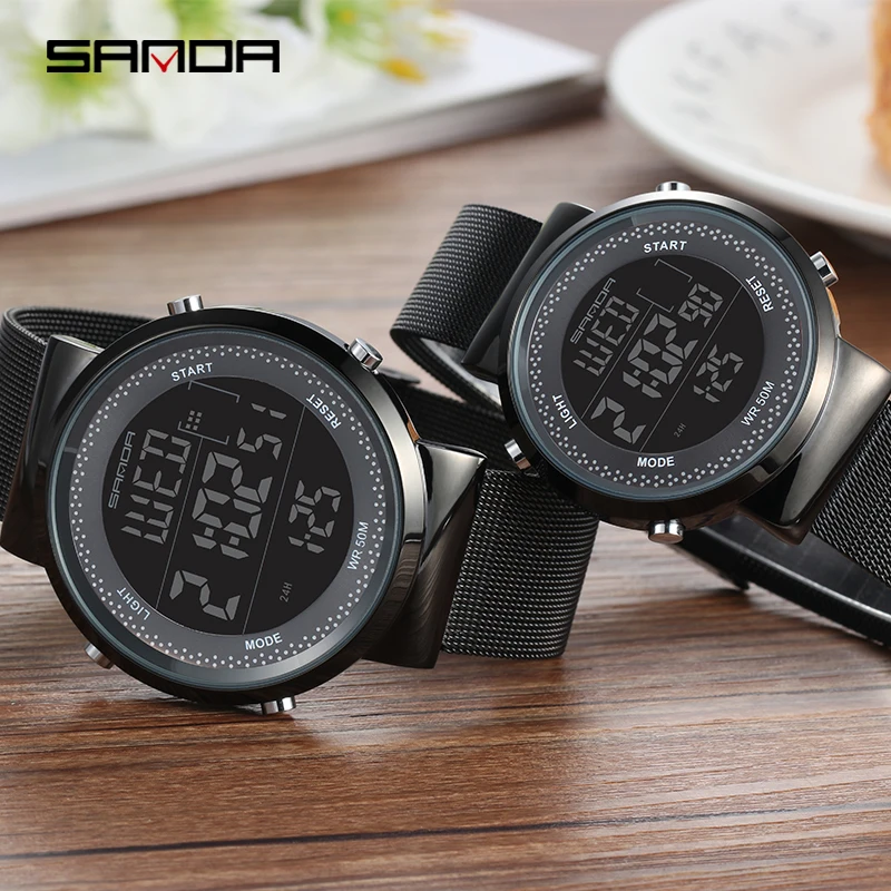 Top Brand Luxury LED Couple Watch Pair Men And Women Digital Fashion Smart Wristwatch Waterproof Sports Clock Reloj Para Parejas