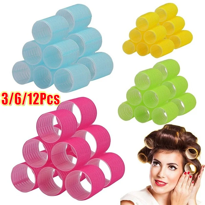 

Hair Rollers Self Grip Hair Curlers Lazy Curler Curling Ribbon Hair Roller Heatless Curling Rod Headband Hair Styling Tools 6/12