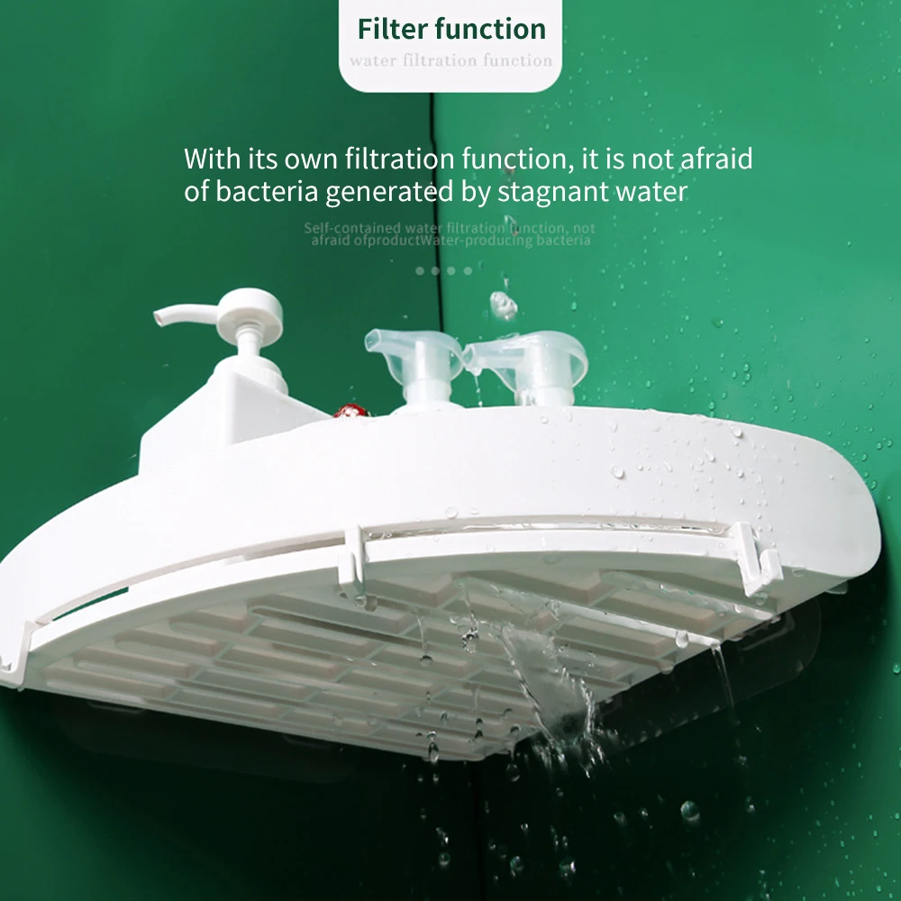 

Plastic Bathroom Shelf Organizer Snap Up Corner Shelf Caddy Bathroom Corner Shelf Shower Storage Wall Holder Shampoo Holder