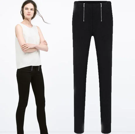 Женские весенне-осенние женские брюки 2021 с маленькими штанинами (с карманами) |