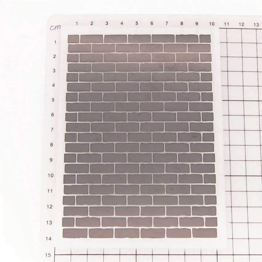 С изображением кирпичной стены бумаги папки для тиснения Пластик Скрапбукинг DIY