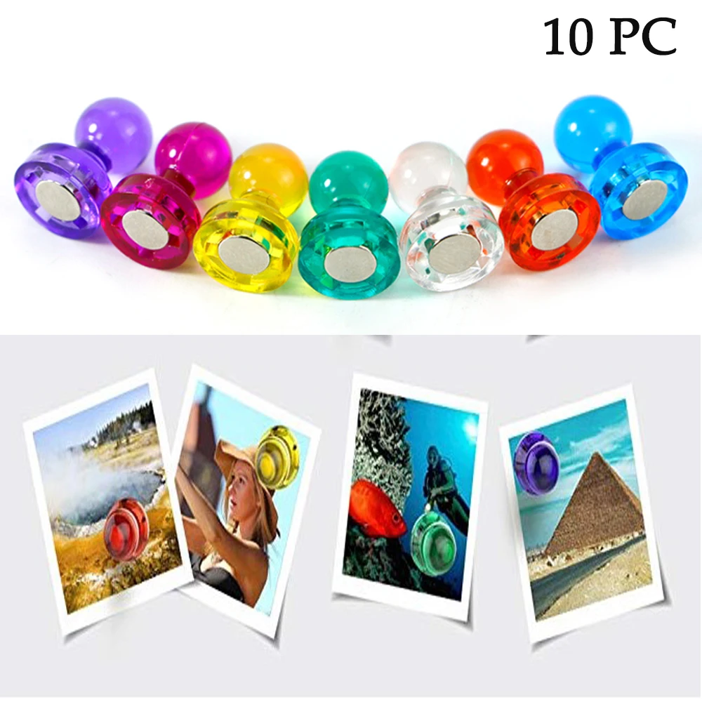 10 шт. акриловые магнитные мини магниты на холодильник многоцветные маркеры для