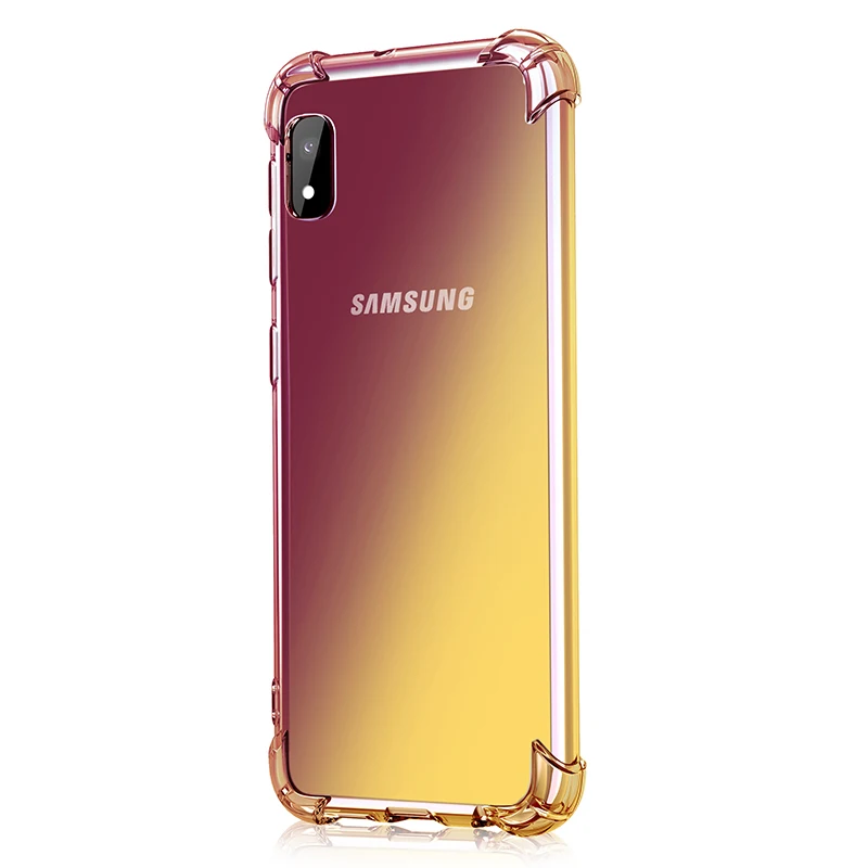 Чехол для телефона Samsung A10 ТПУ чехол 360 Защита 4 угла воздушная подушка градиентный