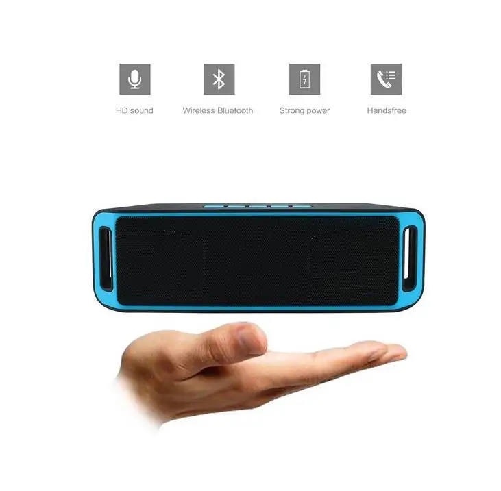 BEESCLOVER Беспроводная bluetooth колонка стерео сабвуфер USB встроенный микрофон бас mp3