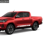 Спортивные полосы для пикапа в багажник для Toyota Hilux Revo Vigo, наклейка на боковую дверь автомобиля, украшение кузова автомобиля, виниловые наклейки, аксессуары