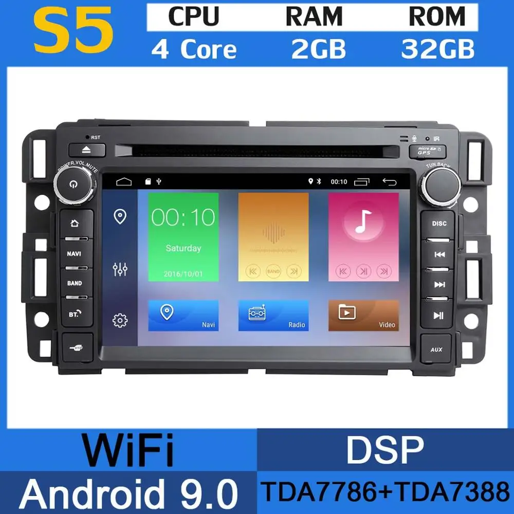 4Core 2G RAM 32G ROM " PX6 4 Гб+ 64 ГБ Android 9,0 автомобильный DVD gps Радио для GMC Yukon Chevrolet Tahoe Equinox Savava Sierra Buick Enclave - Цвет: 4Core 2G RAM 32G ROM