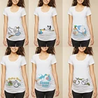Летние футболки для беременных Baby Bird, приталенные футболки с круглым вырезом и надписью, для беременных, 2021