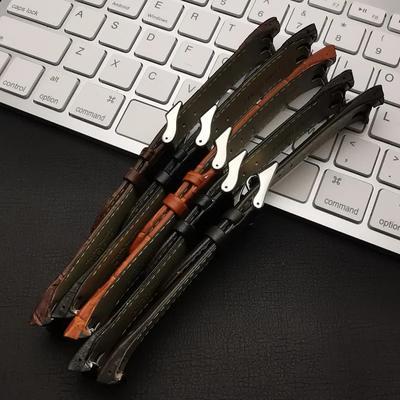 Ремешок для часов из натуральной кожи диаметром 21 мм с пряжкой язычком браслеты