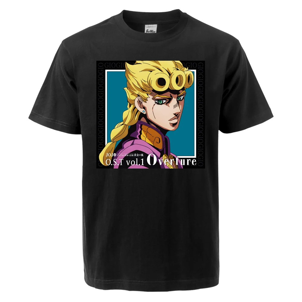 

Футболка мужская с принтом по мотивам аниме «невероятные приключения Джоджо Дио», простая тенниска из хлопка с короткими рукавами в повседневном стиле, лето 2021