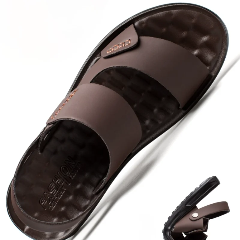 

2021 Summer New Slip on Soft Bottom Sandals Men Fashion Non-slip Slippers Male Outdoor Comfortable Chic Sandy Beach Men Sandals