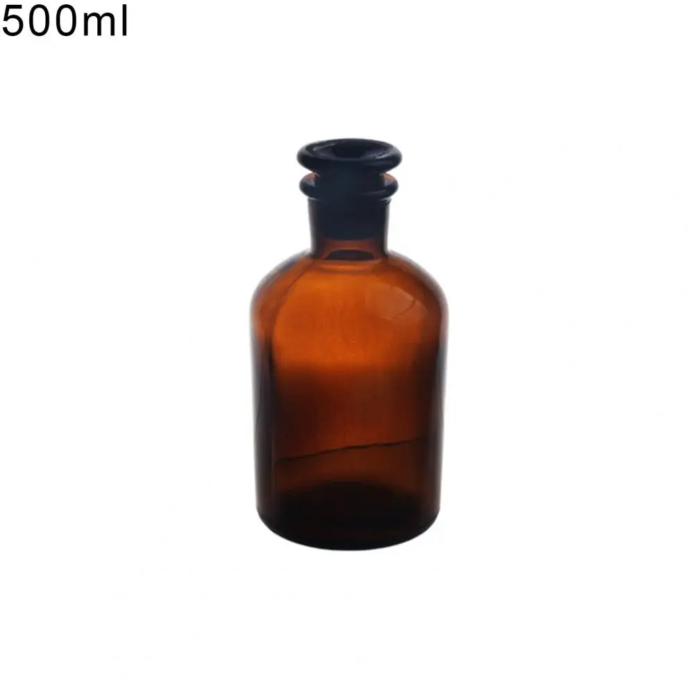

30/60/125/250/500ml Portable Glass Jar Reagent Bottle Container with Stopper