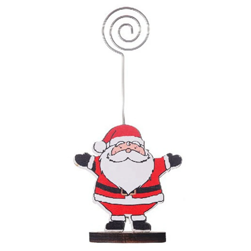 

Рождественский Бизнес держатель для карт сообщение папка фото зажим Рождество Рождественские украшения для подарков для дома искусственн...