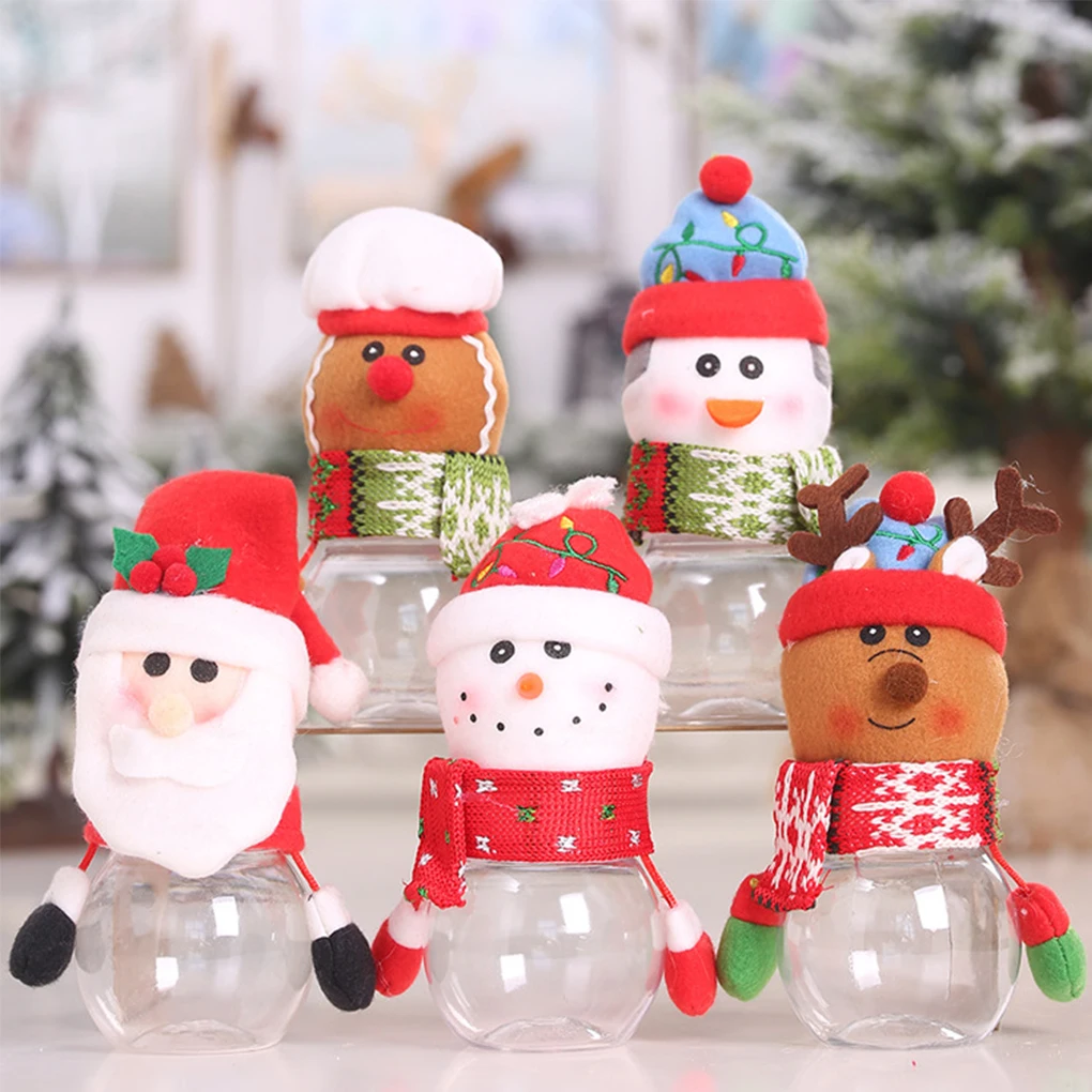 

Christmas Decoration Candy Jar Christmas Chocolate Storage Bottle Craft Decoration Biscuit Organizer Gift