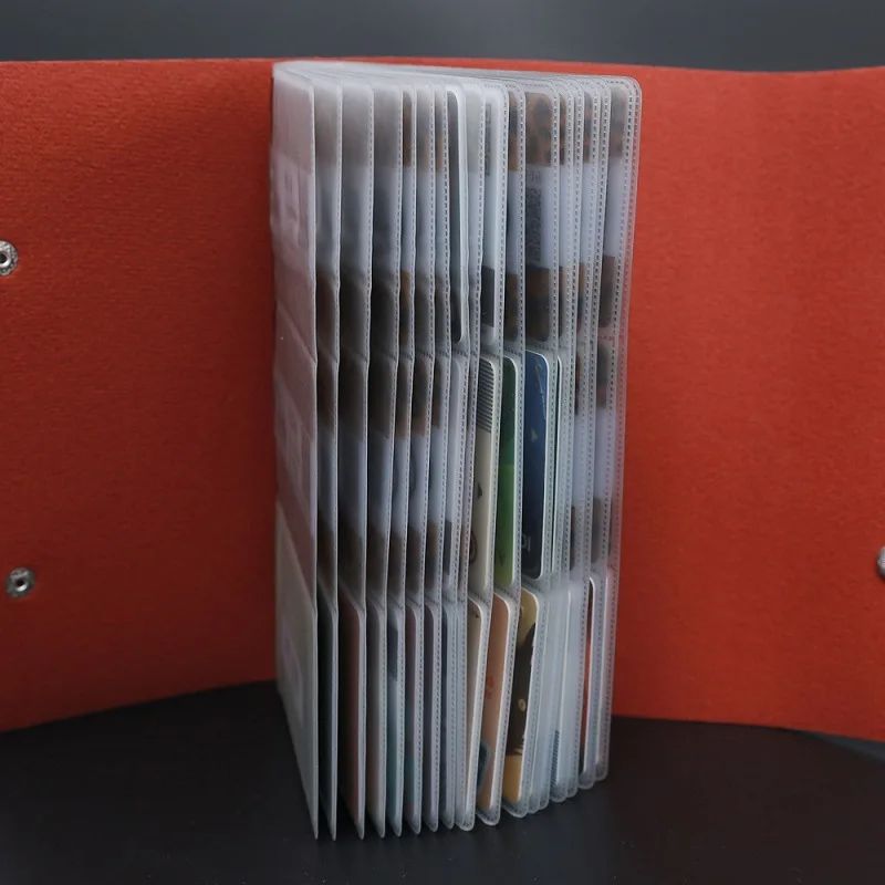 Чехол для визиток из ПУ кожи с 108 слотами вместительный многофункциональный