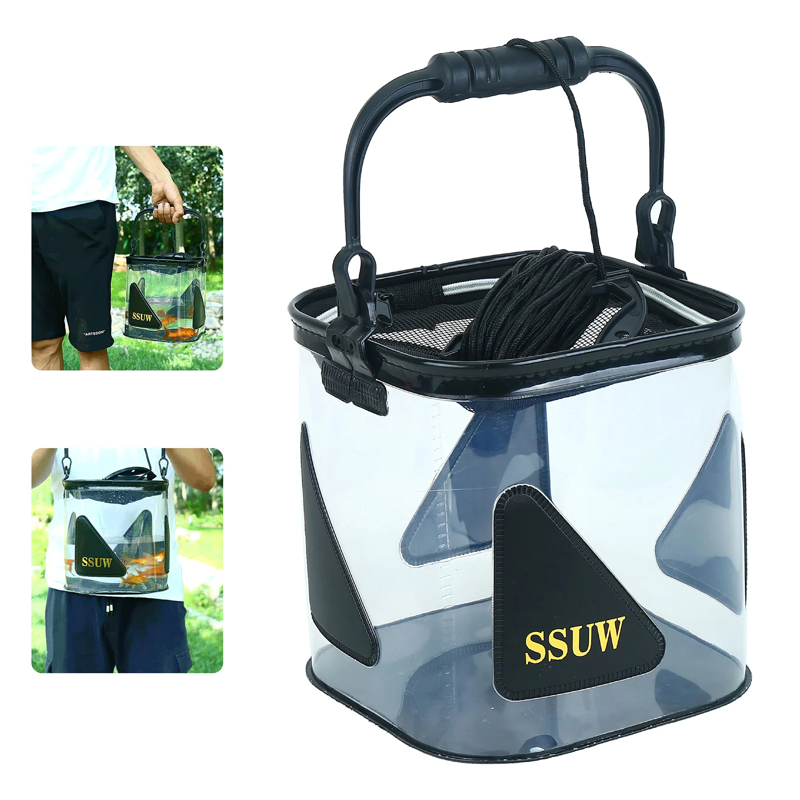 

Outdoor 12L EVA Folding Fishing Bucket Portable Camping Hiking Bucket With Handle Fishing Bags Strong Fishing Storage Pack