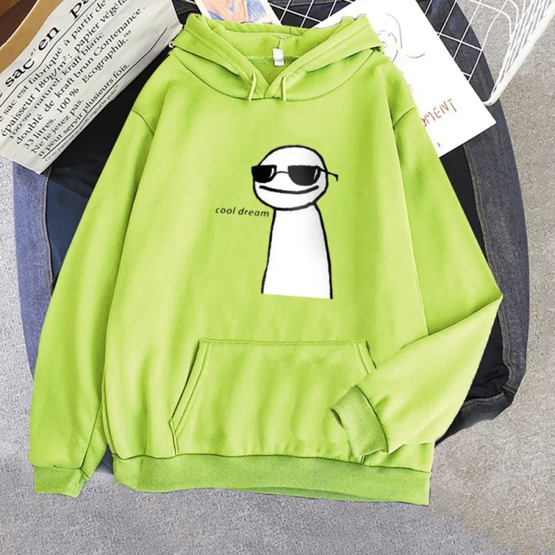 

Dream Smp Long Sleeve Women Hoodies Oversized Aesthetic Harajuku Casual Sweatshirt Unisex Loose Wram Plus Velvet Clothes Tops