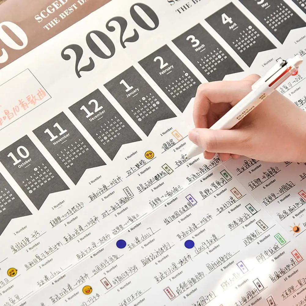 2019 планировщик 365 дневные календари план книга милый мультфильм бумажные идеи