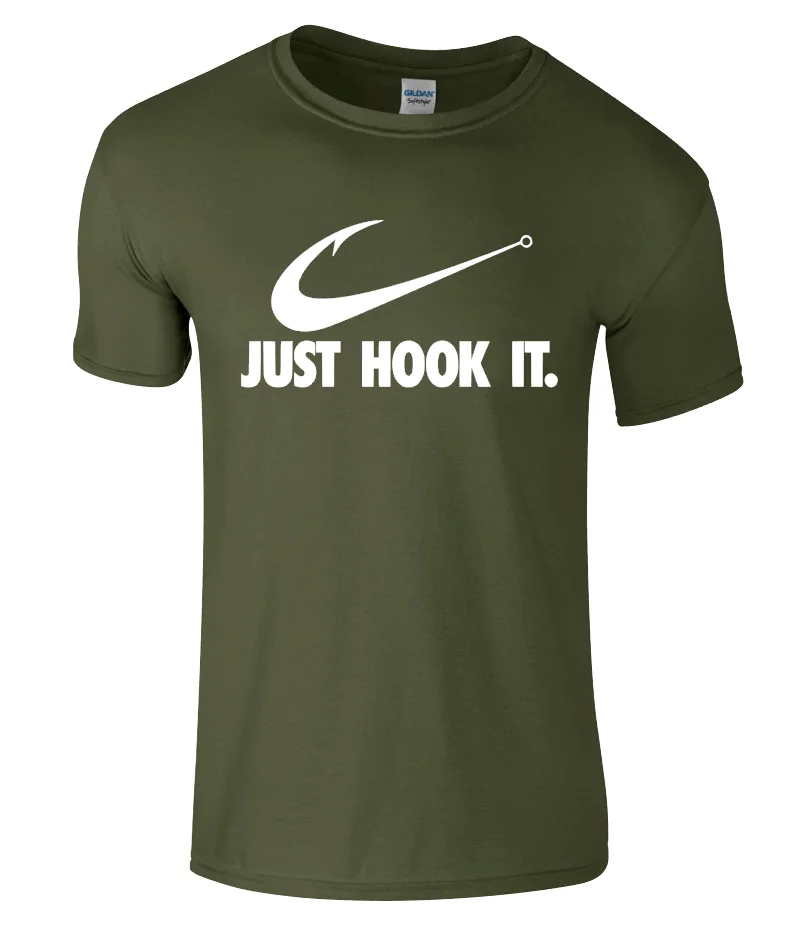 Футболка JUST HOOK IT-Fish Рыбацкая, angl, Удочка на карпа, морской рыбак, лучший подарок, новые футболки, Забавные топы, новые унисекс, Забавные топы