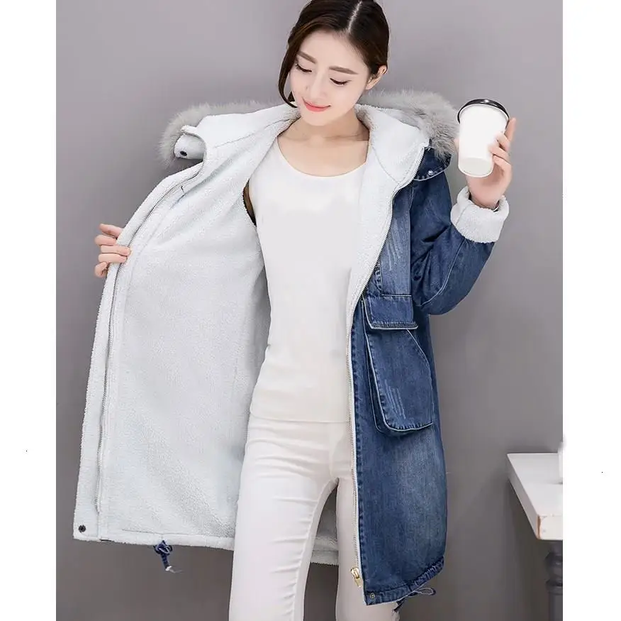 Большие размеры женские джинсовые куртки верхняя одежда Свободные теплые