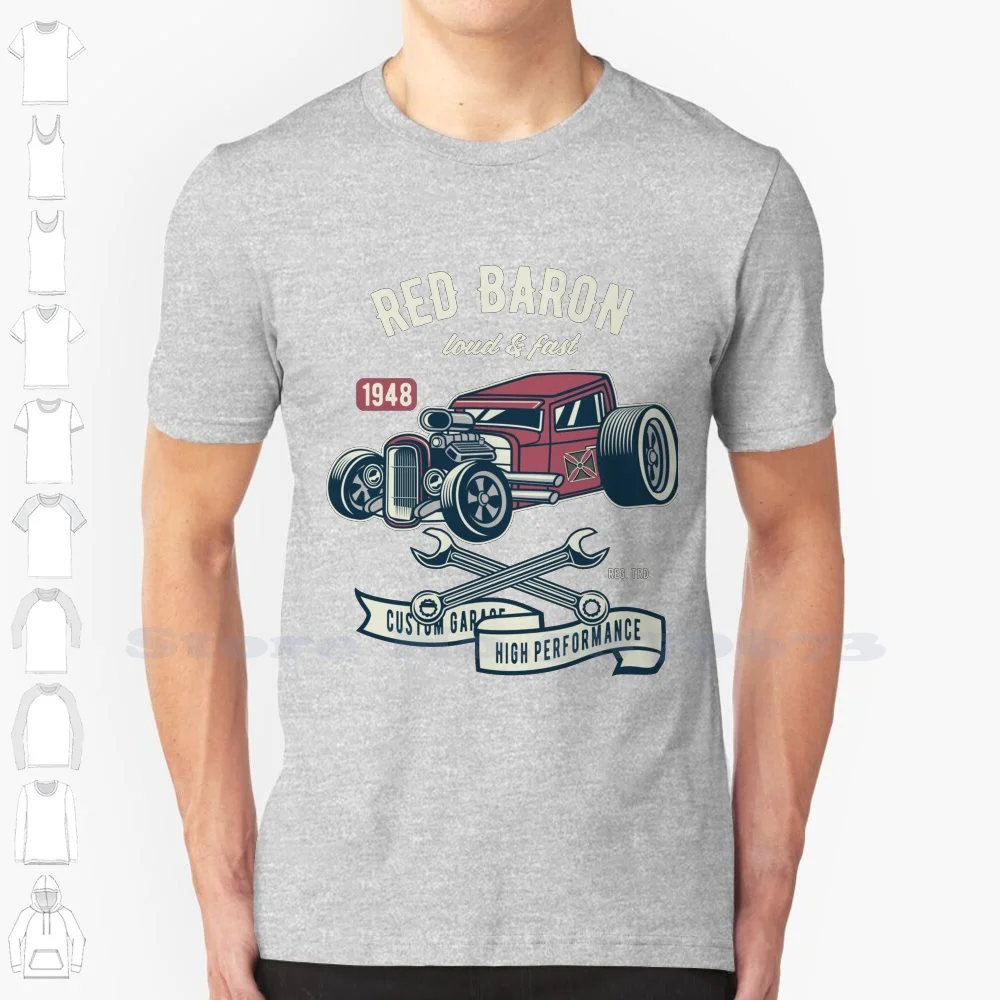 

Красный Барон громкий и Быстрый Пользовательский гараж Лето смешная футболка для мужчин женщин мужчин гараж Hotrod Hot Rod Us Car Musclecar V8 Plymouth N