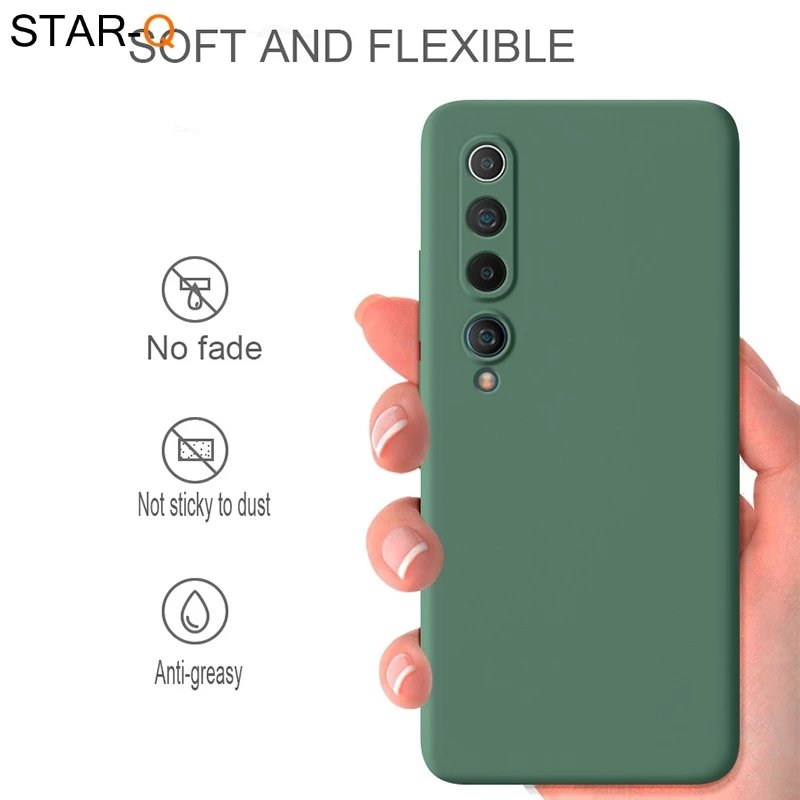 full cover liquid silicone phone case for xiaomi mi 9 note 10 10t pro lite se 9t original soft back cases for mi 8 lite mi9 mi10 free global shipping