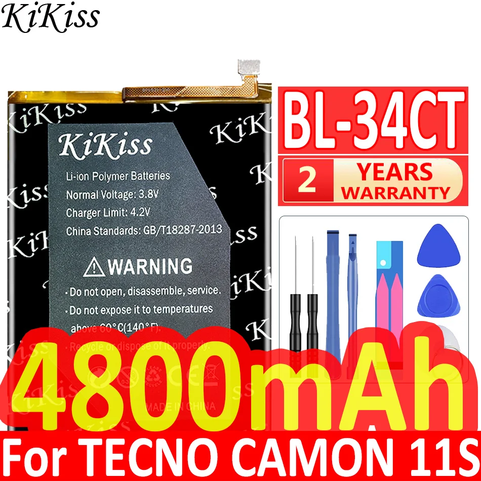 

4800mAh KiKiss Powerful Battery BL-34CT for TECno CAMON 11S