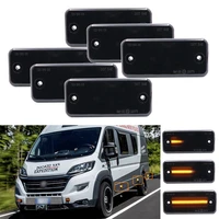 6x amber dynamic flowing led side marker light for iveco fiat ducato citroen relay peugeot boxer renault volvo man
