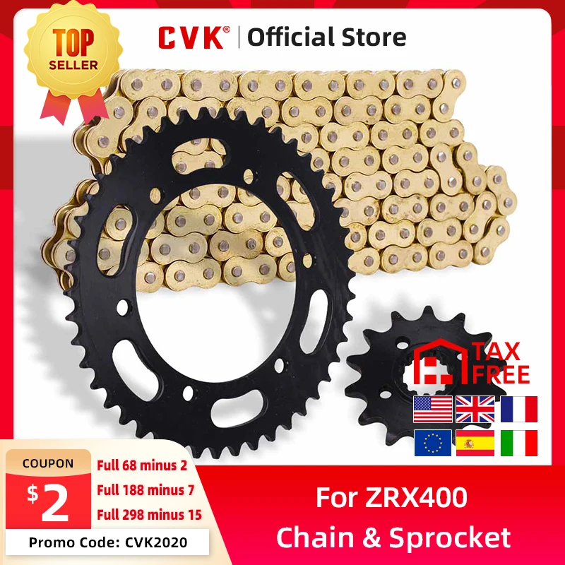 

CVK A Set Front And Rear Chain Sprocket Gear Disc Wheel Kit For Kawasaki ZRX400 ZRX 400 Zephyr 400 Zephyr400 Motorcycle