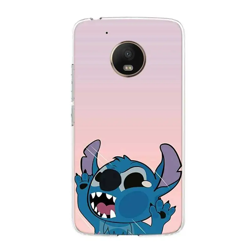 Мягкий термополиуретановый чехол для телефона Disneys Stitch Motorola MOTO G7 G6 G5S G5 E6 E5 E4 Plus power