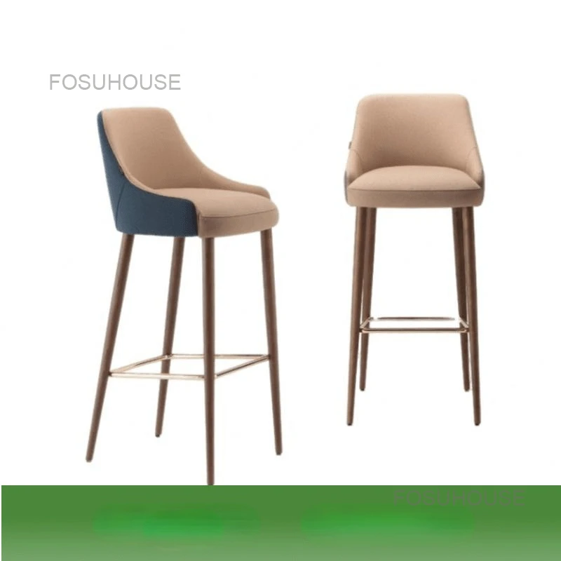 Роскошные барные стулья из массива дерева в скандинавском стиле простой модный