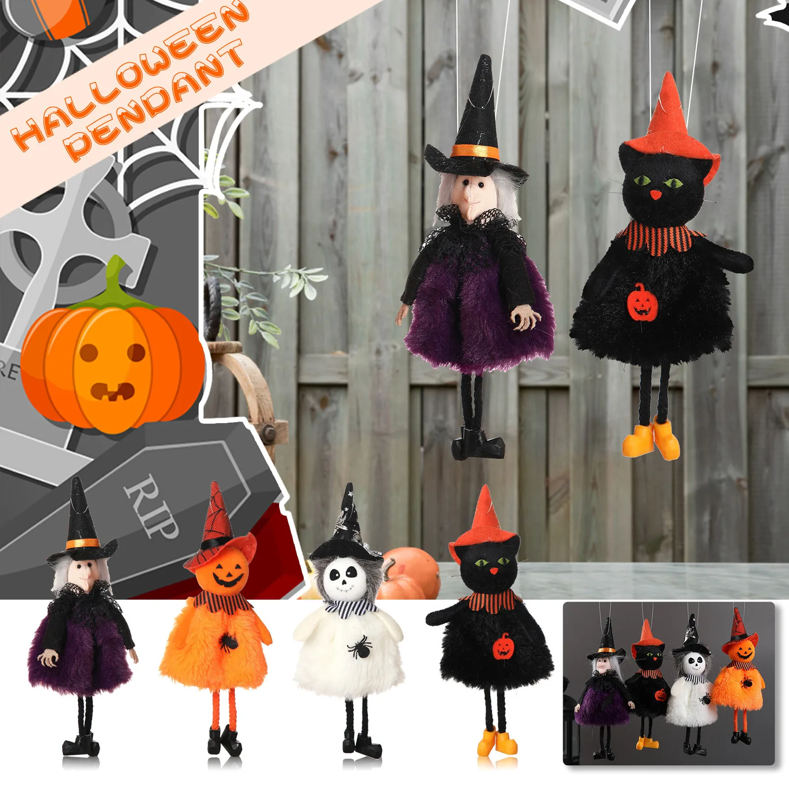 

Halloween Decoration Hanging Ghost Pumpkin Faceless Ghost Windsock Pendant Halloween Elves Ornaments Funny Present 2021 Hot