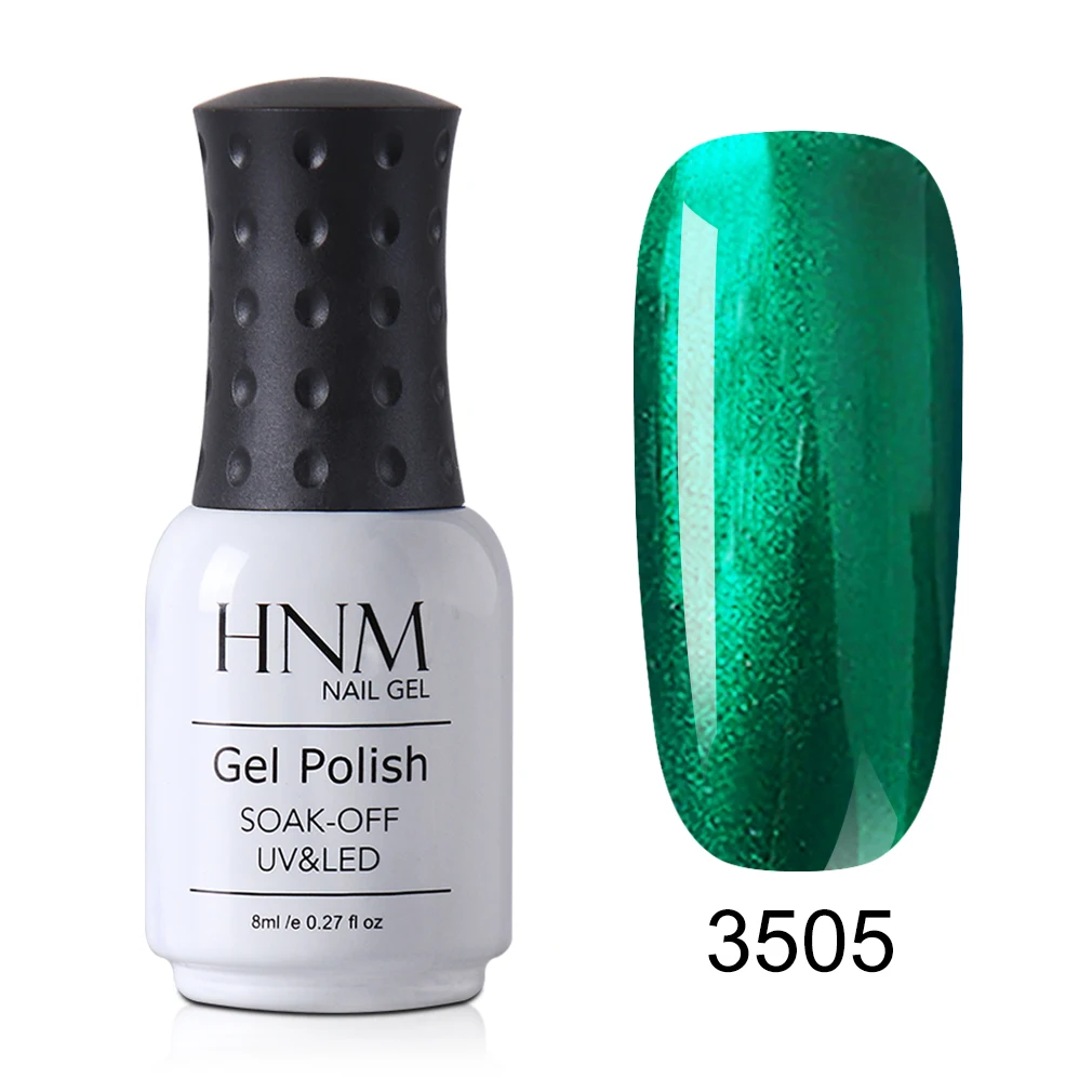 5 HNM Newest Metallic UV Gel Nail Polish DIY Narl Art Soak Off Hybrid Varnish LED Lamp Semi Permanent Paint Lucky Lacquer Enamel - Цвет: 5