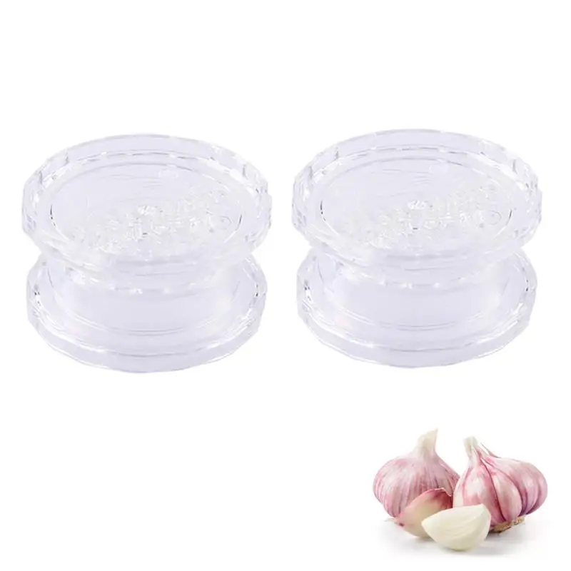 

new lisitng 2Pcs Garlic Press Boxes Food Choppers Manual Garlic Processors Garlic Crushers Kitchen Accessories