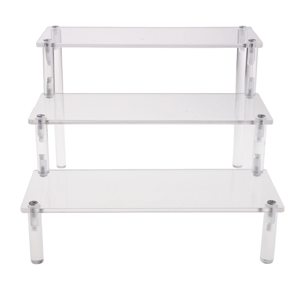 

Acrylic Cosmetics Storage Rack Detachable Figures Display Stand
