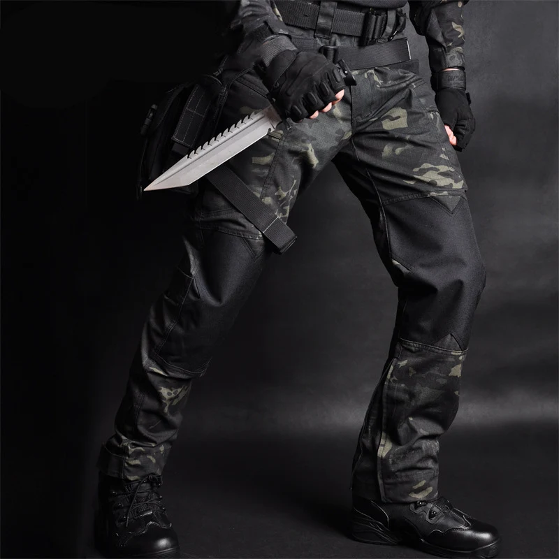 

Брюки-карго мужские камуфляжные в стиле милитари, тактические штаны, свободные повседневные брюки, джоггеры с несколькими карманами